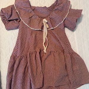 SHEIN Pink and Brown Checkered Fabric